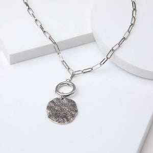 Collar Largo Palmanova Plateado Humana