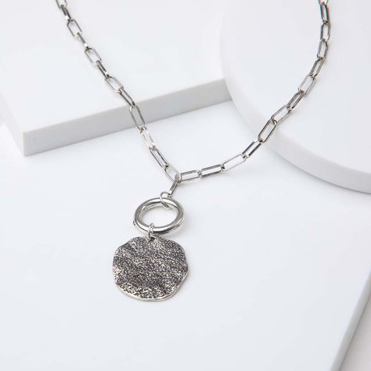 Collar Largo Palmanova Plateado Humana