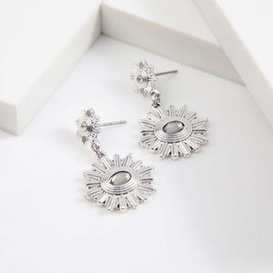 Aros Mediano Sun Plateado Humana