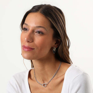 Set Collar Plateado Dots Humana