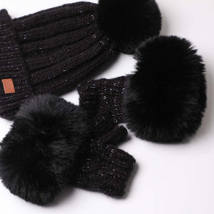 Pack Gorro + Guante Negro Laze Humana