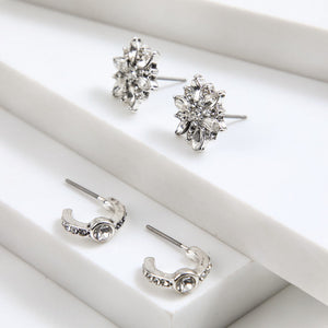Set De Aros Amor Plateado Humana