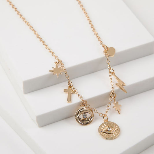 Collar Corto Vacay Charms 1 Dorado i-D