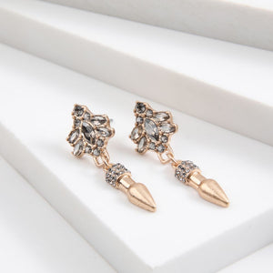 Aros Mediano Brillantes Dorado Humana