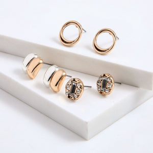 Set De Aros Pura Dorado Humana