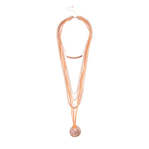 Collar Orange Chains Humana