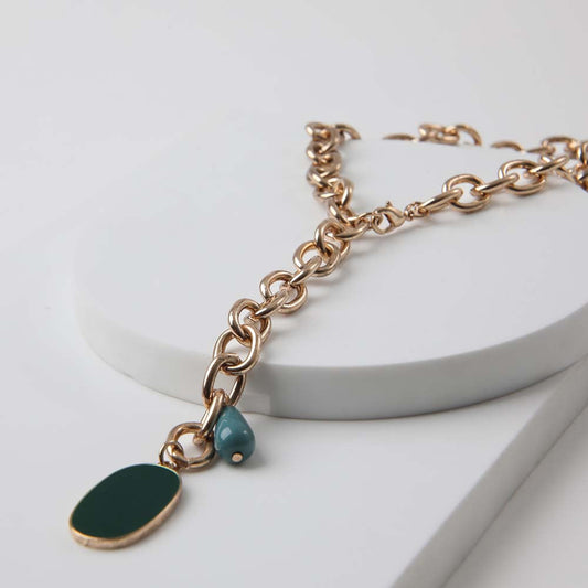Collar Largo Azafrán Dorado Tatienne