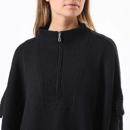 Poncho Basic Negro Humana