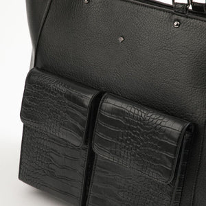 Cartera Tote Nimes Ecocuero Negro ID