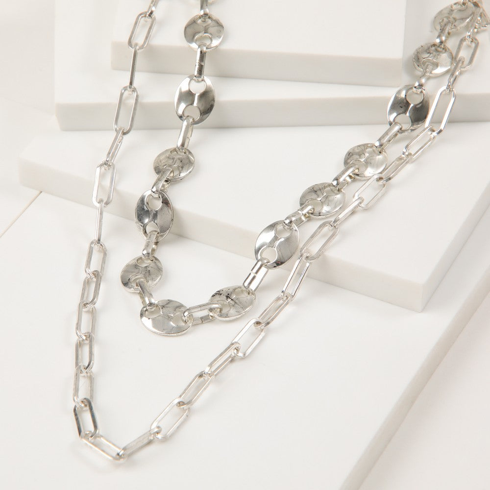 Collar Corto Wendy Plateado Humana