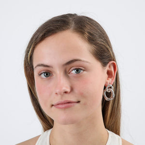 Aros Mediano Annie Plateado Humana