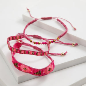 Set Pulseras Oleiros Rosada Humana