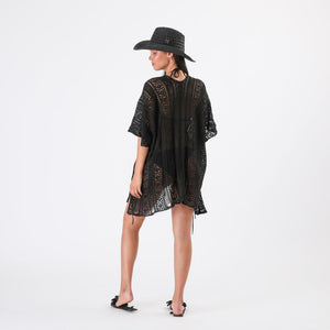 Kimono Tejido Nina Negro Humana