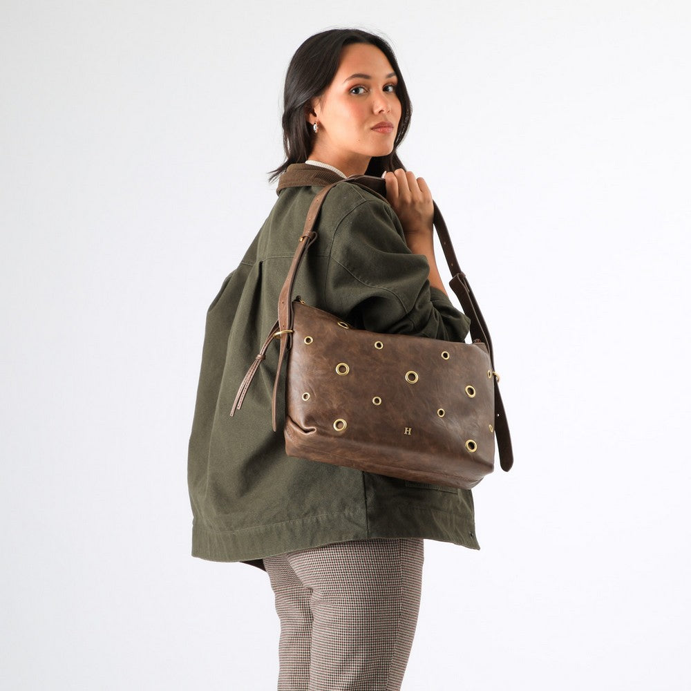 Cartera Hombro Angie Café Humana