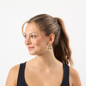 Aros Mediano Flowered Psychodelia Dorado Tatienne