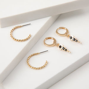 Aros Set Punchy Paisley 3 Dorado i-D