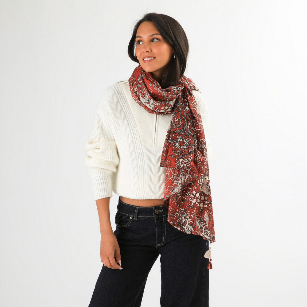 Pañuelo Estampado Hill Plateado Humana