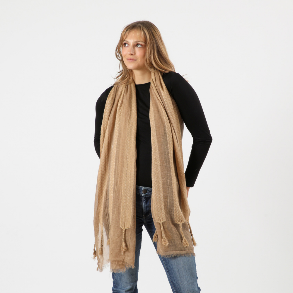 Pañuelo Liso Elin Beige Tatienne