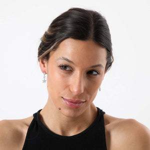 Aros Largo Baleal Plateado Humana