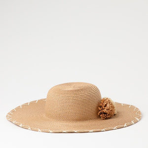 Sombrero Flowers Beige Tatienne