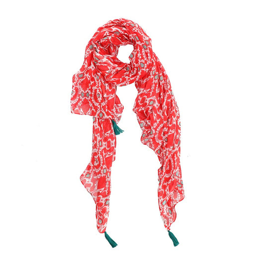 Pañuelo Estampado Boho Rojo Humana