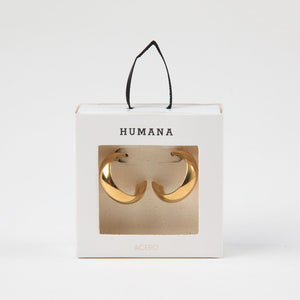 Aros Argollas Matt Gold Humana