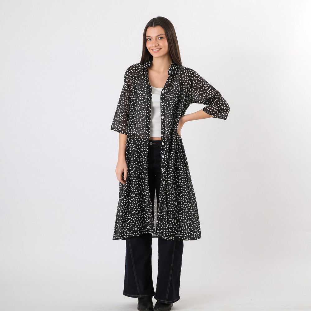 Kimono Dots Negro Humana
