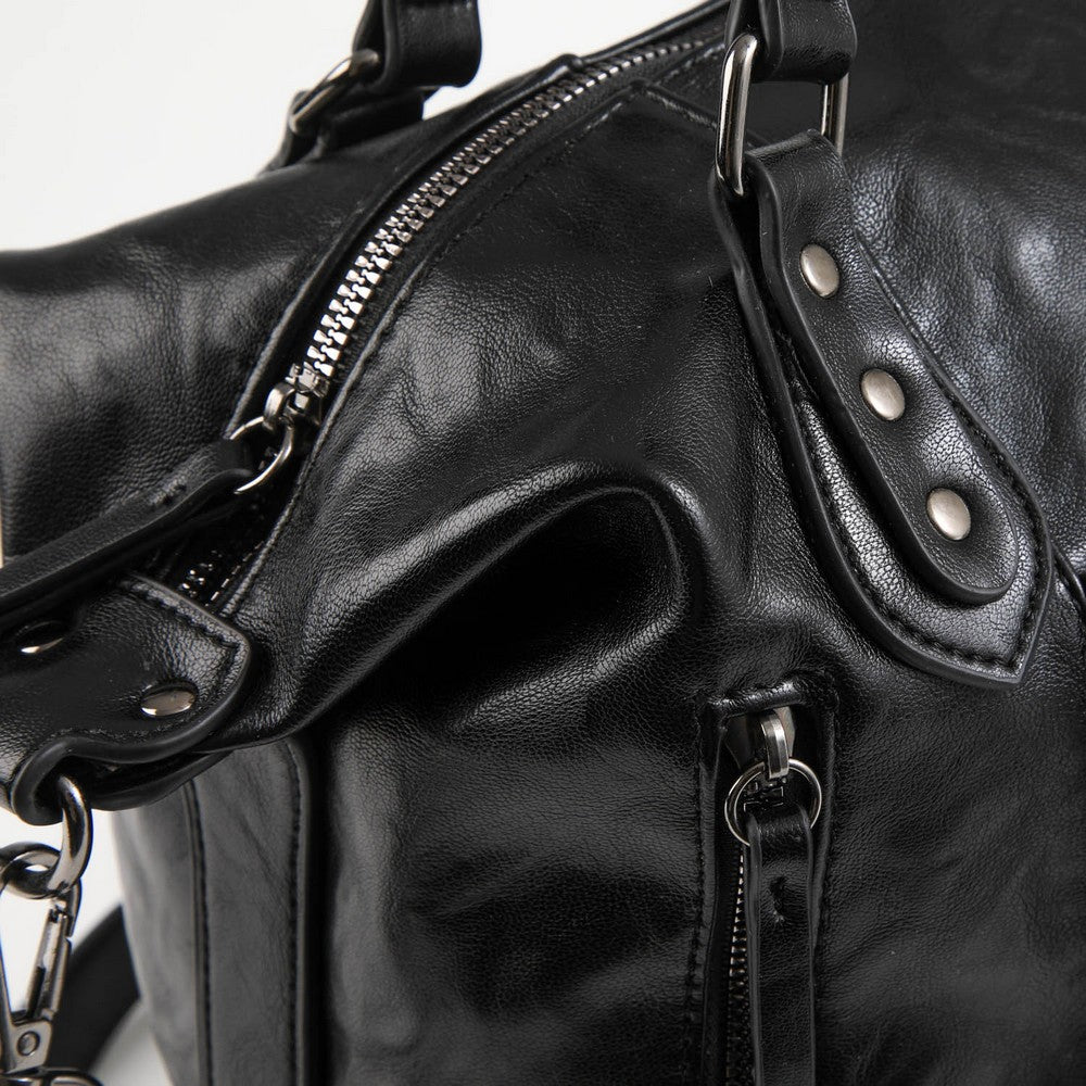 Cartera Hombro Vittoria Black Dark Negro Humana