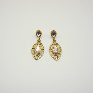 Aros Largos Dorados Shimmering Valeria i-D