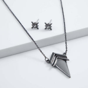 Collar + Aro Sid Plateado i-D