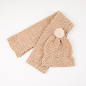 Set Bufanda + Gorro  Mercury Beige I-D