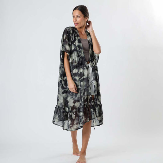 Kimono Flowy Negro Tatienne