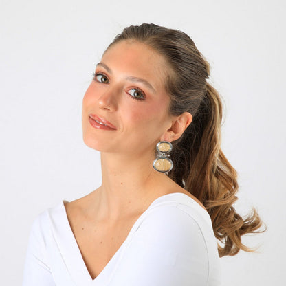 Aros Largos Ivia Plateado Humana