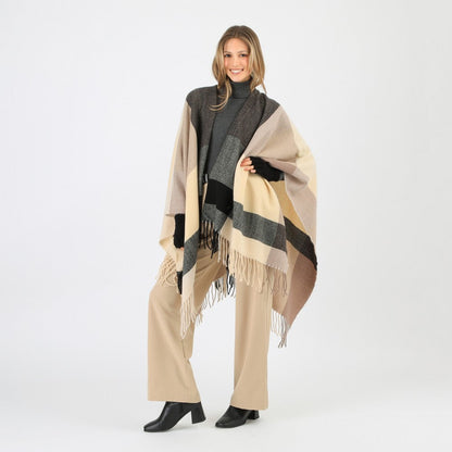 Poncho Puka Beige Tatienne