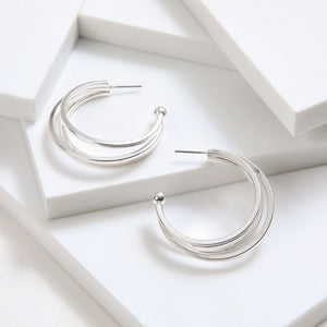 Aros Argollas Bella Silver Tatienne