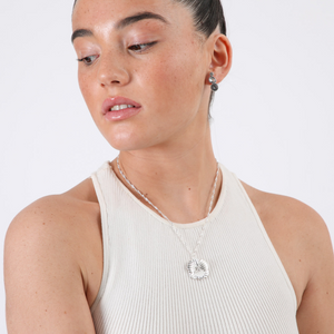 Set de aros y collar Pipa Plateado ID