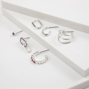 Aros Set Jade Plateado i-D