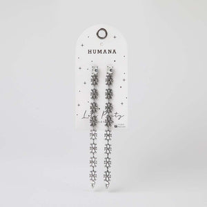 Aros Largo Rise Plateado Humana