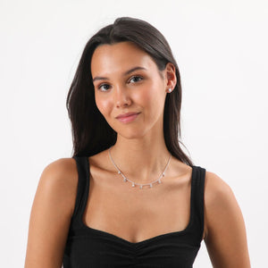 Set Collar Y Aros Sansa Plateado i-D