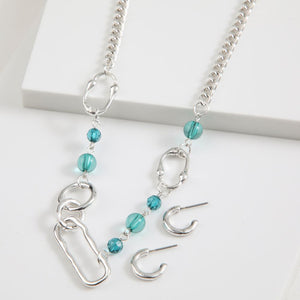 Set Collar y Aros Boia Plateado Tatienne