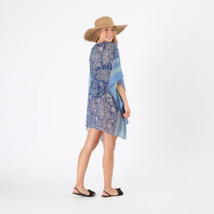 Kimono Sena Estampado floral azul Tatienne