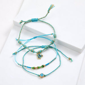 Set De Pulseras Renata Turquesa I-D