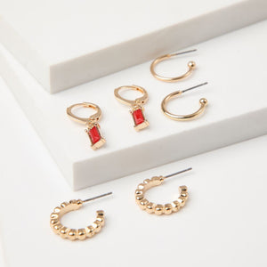 Aros Set Flowered Psychodelia 4 Dorado Tatienne