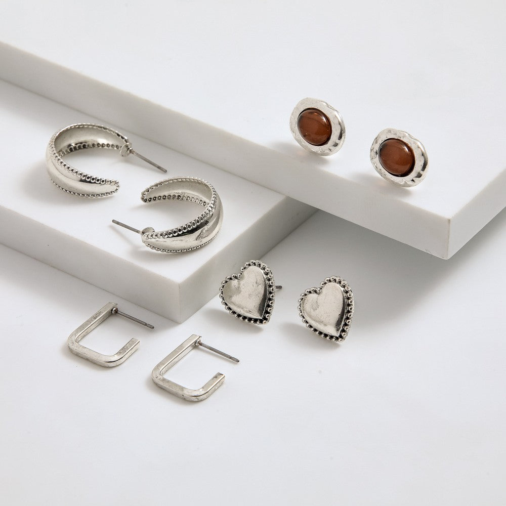 Set De Aros Ivy Plateado I-D