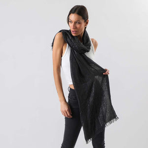 Pañuelo Liso Sandrine Negro i-D