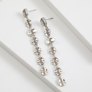 Aros Largo Cowrie Plateado Tatienne