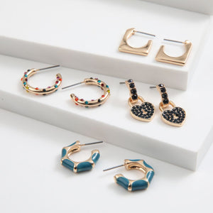 Set de 4 aros Alira Dorado ID