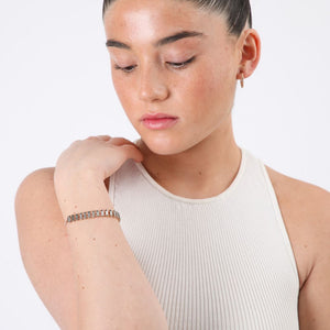 Pulsera Prisma Rectángulos dorado ID