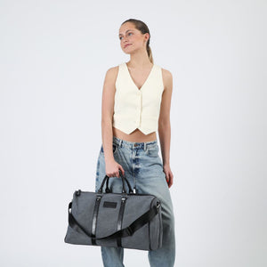 Bolso Ava Canvas Gris Viaje Humana