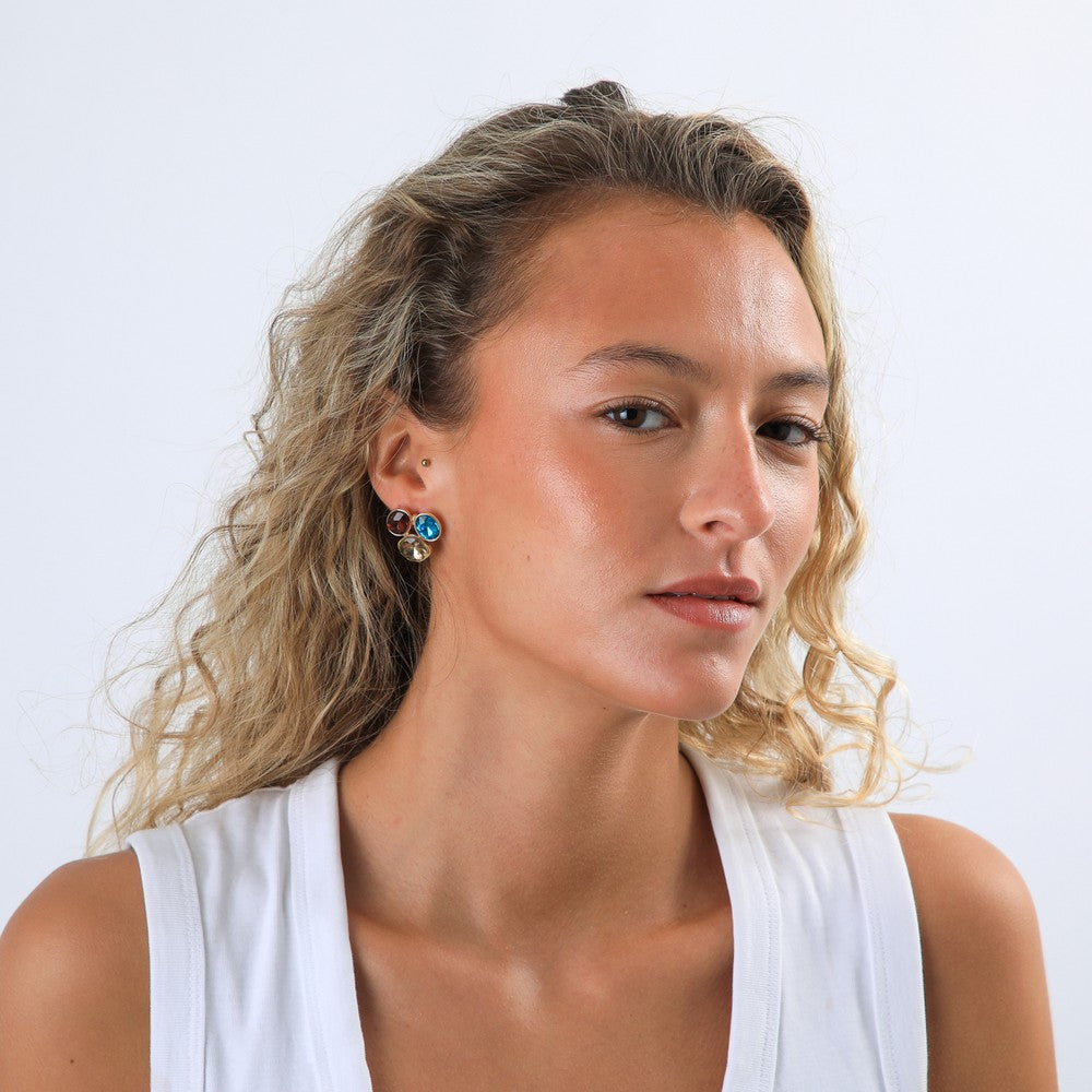 Aros Pegados Ruth Multicolor Tatienne